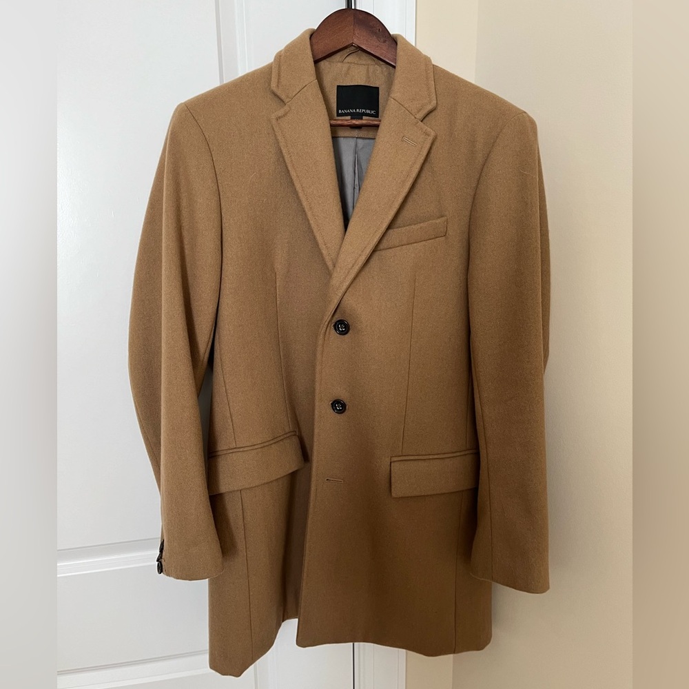 Banana Republic Camel/Tan Top Coat Size Medium